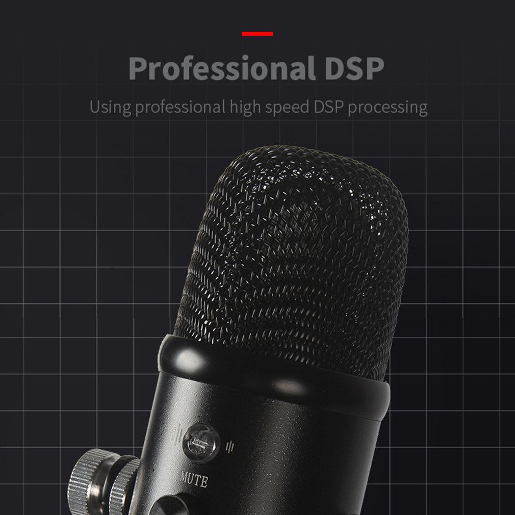 USB Condenser Microphone Plug-Play 