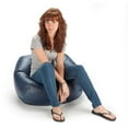 thumbnail image 2 of 96" Round Vinyl Matte Bean Bag - Navy, 2 of 2