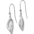 thumbnail image 2 of Sterling Silver Polished and Brushed Shepherd Hook Earrings (41x9), 2 of 5