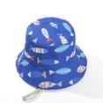 thumbnail image 2 of ZACPNCV Baby Bucket hat UPF 50 and Wide Toddler Sun hat Beach for Boys Blue Free Size, 2 of 4