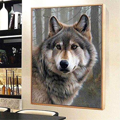 5D Wolf Full Drill Diamond Painting Mural Decor Art Crafts  Embroidery Kits 