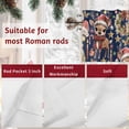 thumbnail image 7 of Christmas Valances for Windows, 42 x 18in, Deer Wreath Christmas Tree Xmas Bells Candle Blue Rod Pocket Kitchen Valance Curtain Light Filtering Window Treatments for Living Room Bedroom, 1 Panel, 7 of 7