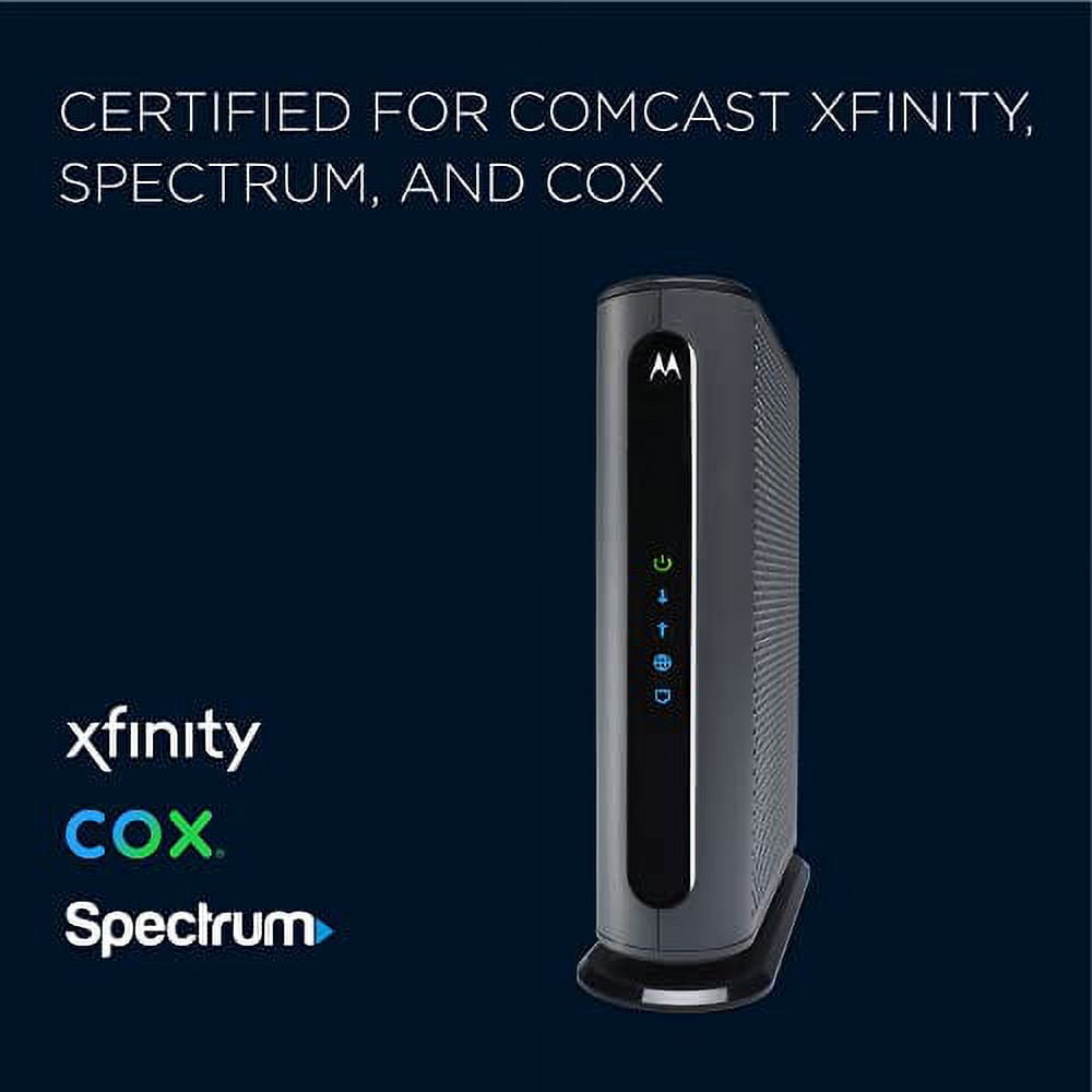 Motorola MB8600 DOCSIS 3.1 Cable Modem, 6 Gbps Max Speed. Approved for Comcast Xfinity Gigabit, Cox Gigablast, and More, Black