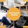 thumbnail image 3 of AzzmaAii Coj&iacute;n de Espalda y de Silla, Kit de Cojines de Espuma de Memoria El&aacute;stico para Asiento Respaldo Almohada Ergon&oacute;mica para Oficina Coche Cami&oacute;n Masaj, 3 of 7