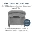thumbnail image 2 of Trona portátil Inglesina Fast Table Sillón gris piedra, 2 of 6