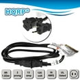 thumbnail image 5 of HQRP 2-Prong Polarized Extension Cord USA Outlet 16AWG, 13 Amps 125V, 6-Feet, UL Listed, Black, 5 of 7
