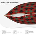 thumbnail image 5 of Xecao Argyle Plaid Print Soft Velvet Decorative Throw Pillow Covers, Square Cushion Cases for Bed, Sofa, Living Room, Car, and Indoor Outdoor Use-18"x18", 5 of 8
