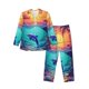 thumbnail image 1 of Balery Hawaiian Island Dolphin Pijama para Hombre de Dos Piezas con Manga Larga, Conjunto de Dormir y Descanso Suave con Bolsillos-Medium, 1 of 6