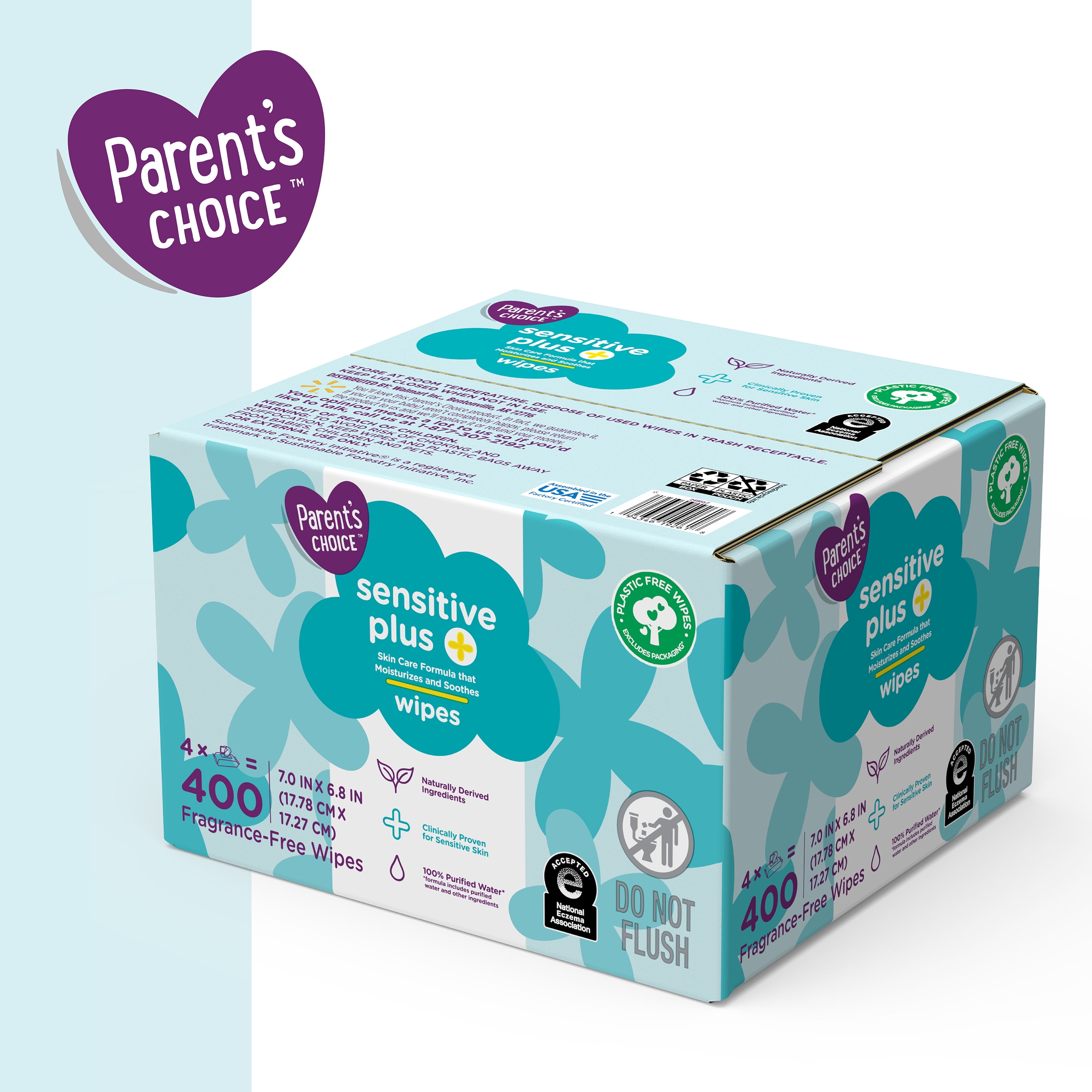 Parent's Choice Sensitive Plus Baby Wipes 400ct