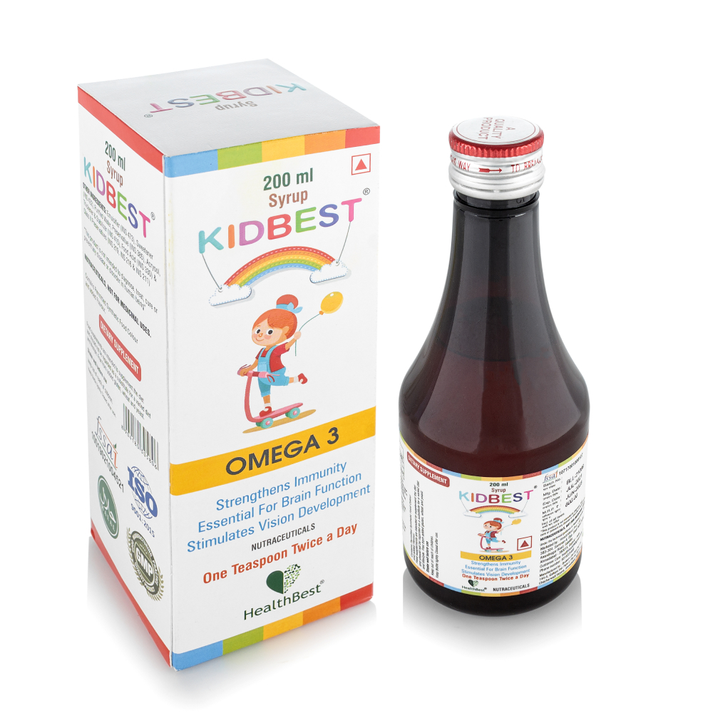Healthbest Kidbest Omega 3 Syrup for 313 Years Kids 200ml Dietary