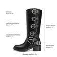 thumbnail image 4 of Bota DREAM PAIRS SDKB2416W Negra Altura Rodilla con Hebilla y Tacón, 4 of 9
