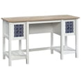 thumbnail image 2 of Home Square 2-Piece Set with Writing Desk and 3-Shelf Bookcase in Soft White, 2 of 21