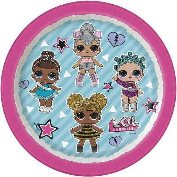 LOL Surprise Round 7" Dessert Plates, 8ct