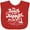 Red, variant on Inktastic The Beach is My Happy Place with Palm Trees Boys or Girls Baby Bib