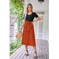 thumbnail image 2 of Elegant Lace Print Short Sleeve Dress with Round Neck, 2 of 4