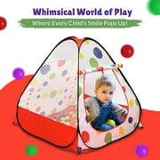 Kiddey Kids Ball Pit Play Tent - 100 Ball Pit Balls Included - Pops up No Assembly Required - Use as a Ball Pit or As an Indoor/Outdoor Play Tent, (Ball Pit with Balls)