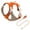 Orange color, variant on PatungKu Simple Dog Vest Harness With Detachable Leads Reflective Design Walking Gear