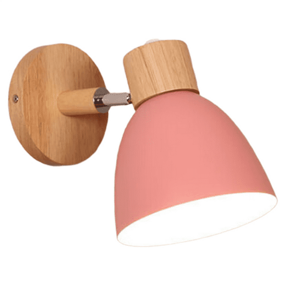 Nordic Modern LED Wall Lamp Minimalist Iron Decorative Lights for Bedroom Aisle Restaurant Indoors Illumination Pink,1 x wall lamp,Pink