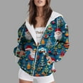 thumbnail image 2 of Women's Christmas Fashion Graphic Zip-Up Hoodie Festival Oversized Long Sleeve Sweatshirt Jacket with Pockets(M-3XL), 2 of 2