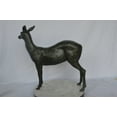 thumbnail image 6 of Nifao Doe - Baby Deer Green patina Bronze Statue – Home Decor Sculpture, 30"L x 8"W x 31"H, 6 of 9