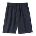 thumbnail image 5 of Gubotare Shorts Boys Toddler Boys Shorts Boys Cotton Shorts with Drawstring Casual Elastic Waist Size 5T 6T (Navy,5-6 Years), 5 of 5