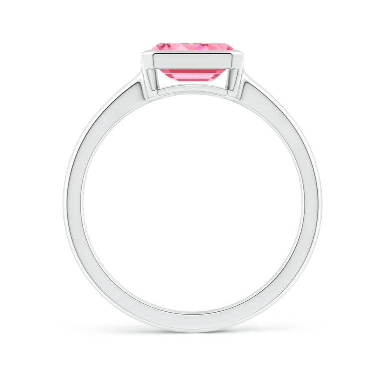 1.17ct Pink Sapphire and Diamond Ring, 14KT white gold. Size 5.5. 1.17Ct Lab Grown Diamond & Pink Sapphire Wedding Band Ring  main image 4