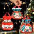 thumbnail image 3 of Decoraciones de Feliz Año Nuevo, muñeco de nieve de dibujos animados, Papá Noel, árbol de Navidad, bolsa de regalo de mano, decoraciones de fiesta de Navidad para el hogar, 3 of 4