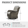 thumbnail image 3 of POCASSY Outdoor Wicker Rattan Swivel Rocking Patio Club Accent Chairs with Cushions, 3 of 10