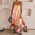 thumbnail image 1 of WILLBEST Dresses pour Femmes Robe Maxi Contrastée Bretelles Spaghetti Tenues d'Été Voyage Sans Manches Longue Dresses, 1 of 5