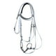 thumbnail image 1 of Brida para caballo con riendas, arnés de cuerda para montar a caballo, cómodo y versátil, de acero inoxidable. blanco 135 cm, 1 of 9