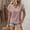 Pink, variant on AOOCHASLIY Women's V Neck Lace Crochet Eyelet Tops Short Sleeve Casual Shirts Blouses