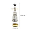 thumbnail image 2 of PENGXIANG Rotary Tea Light Candle Holder  Christmas Tree-shaped Spinning Metal Candlestick Candle Holder  Romantic Rotation Decorative Candle Holder Christmas Decoration for Wedding Party, 2 of 18