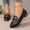 #0004-Black, variant on Platform Loafers for Women Slip On Chunky Heel Lug Sole Shoes Business Work Dressy Loafers Gift
