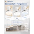 thumbnail image 3 of Ventilador de Techo ZMISHIBO 60" LED Regulable 20W con Control Remoto y App, 3 of 9