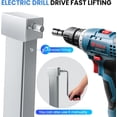 thumbnail image 2 of 8000 lbs Heavy Duty Trailer Jack, 28.8" Lift, 20-24V Cordless Drill Compatible, for RV, Boat, Yacht & Utility Trailers, with Manual Crank Handle & Weatherproof Cover, Sliver, 2 of 8