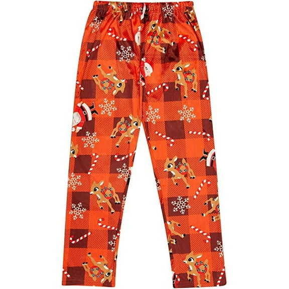 North 15 Girls Super Cozy Mink Fleece Holiday Print Pajama Pants-L1315G-Des1-7