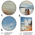 thumbnail image 3 of Designart "Beach Seaside Stroll painting" Nautical & Beach Metal Wall Art Prints, 3 of 5