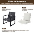 thumbnail image 2 of 5 Set Outdoor Chair Cushions 20 x 20 x 4 inch for Patio Furniture, Fade & Water Resistant Patio Cushions with Removable Cover and Straps, Beige, 2 of 8