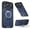 Blue, variant on Dteck Case for iPhone 17 Pro with Ring Stand Holder, Built-in Rotate Kickstand Magnetic Rotate Ring Holder Heavy Duty TPU+PC Shockproof Drop Military Protect Phone Case, Purple