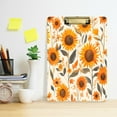 thumbnail image 2 of FORMRS Acrylic Clipboard with Low Profile Clip Standard A4 Letter Size, 12.5" x 9", Watercolor Sunflowers and Leaves, 2 of 8