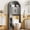 Fluted Door/Gray, variant on AHB Over Toilet Storage Cabinet with Arc Design, Freestanding Bathroom Organizer with Doors, 7.7"D x 30.5"W x 67.7"H, White