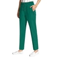 thumbnail image 2 of Delayuji Womens Casual Pant Ice Silk Solid Color Comfortable Active Fit Work Pants Daily Wear, 2 of 7
