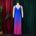 thumbnail image 4 of AURA Gradient Backless Strappy Maxi Dress High Waist V Neck Summer 2025 Sleeveless A Line Evening Dress, 4 of 10