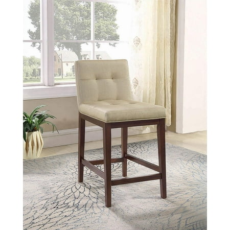 Fairfax Bar - Fairfax Upholstered Counter Stools Beige and Cappuccino (Set of 2)