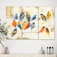 thumbnail image 1 of Designart - Multicolor Bird Meeting - Traditional Animal Premium Canvas Wall Art, 1 of 2