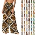 thumbnail image 1 of Pincandy Women See Through Sheer Mesh Pants Beach Swimsuit Bikini Bottom Cover up Party Club Elastic High Waist Wide Leg Pants, 1 of 7