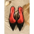thumbnail image 4 of Fashionable and elegant black patent leather pointed toe women's high heels., 4 of 6