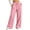 Pink 04, variant on Karymi Elastic Waist Drawstring Wide Leg Pants Woman, Front Seam Casual Trousers with Side Pockets