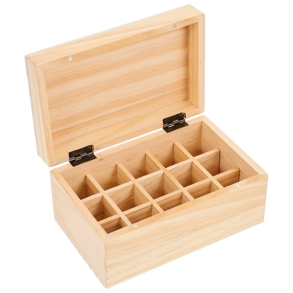 HOMEMAXS Essential Oil Case Essential Oil Bottle Organizer Multi-grid Wooden Storage Case for Organize