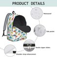 thumbnail image 4 of Dinosaur and Silhouettes White Pattern Backpack for School, Cute School Bag with Adjustable Shoulder Straps and Padded Back, 15.7"x11.8"x5.5", 4 of 5